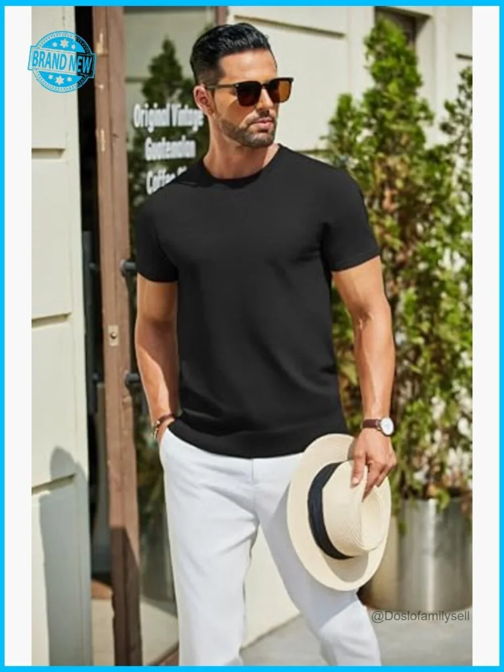 Classic Knit Crewneck Pullover Sweater Stretchy Breathable Casual Business Wear